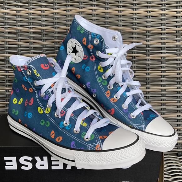 Converse Ctas Hi Spooky Eyes/White/Black MEN`S - Picture 5 of 16